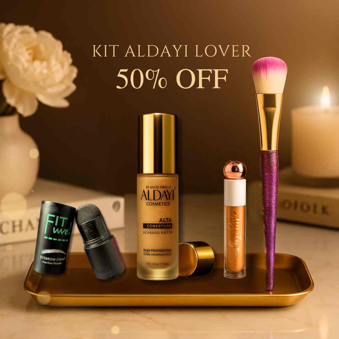 Kit Aldayi Lover Secret 50% OFF – Corrector + Brocha + Sello de Cejas SOLO con la Base
