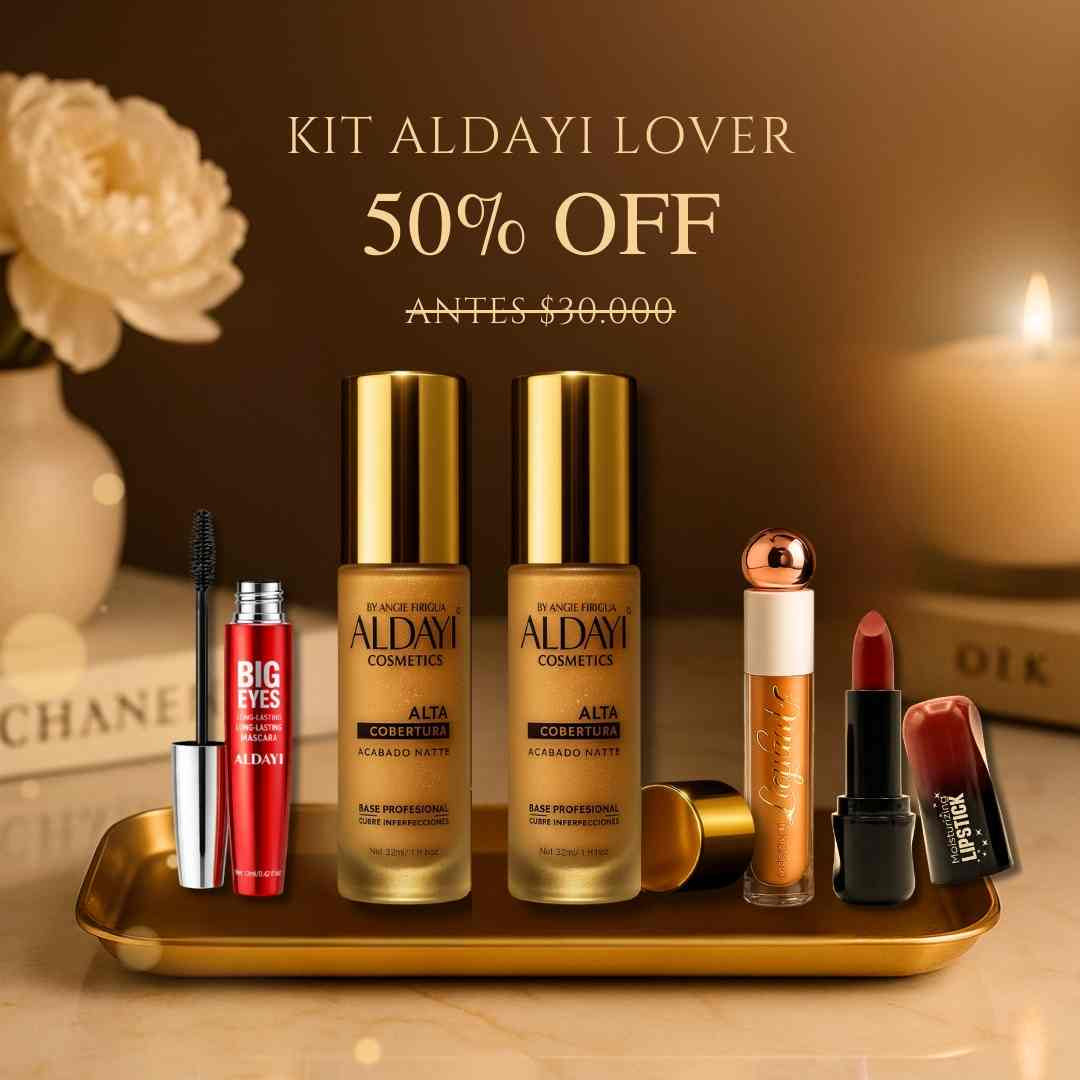 Kit Aldayi Lover Secret 50% OFF – Corrector + Labial+ Sello de Cejas SOLO con la Base